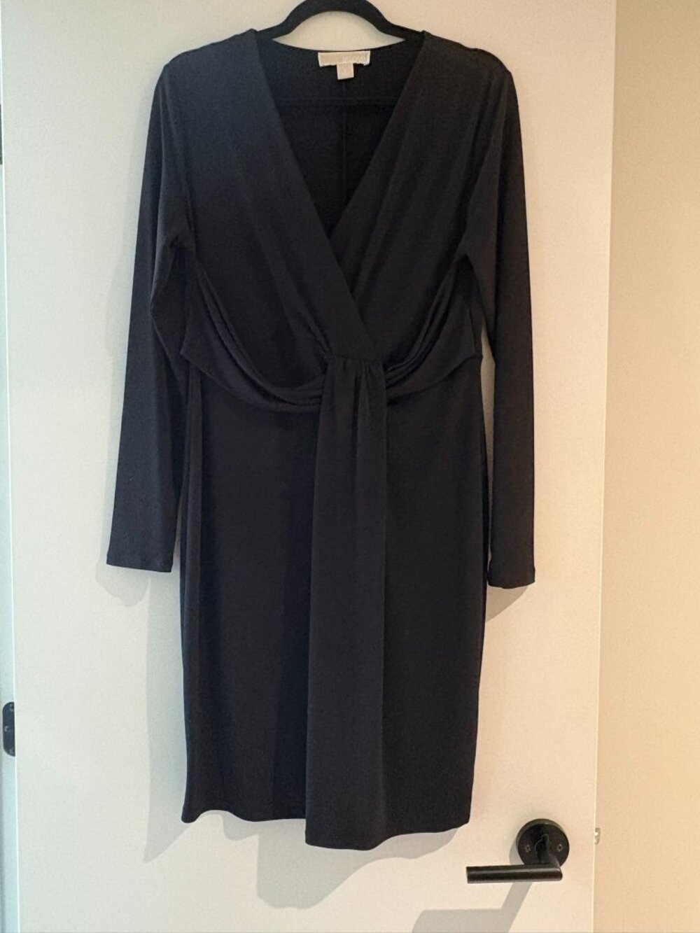 Michael Kors Black Faux Wrap Dress